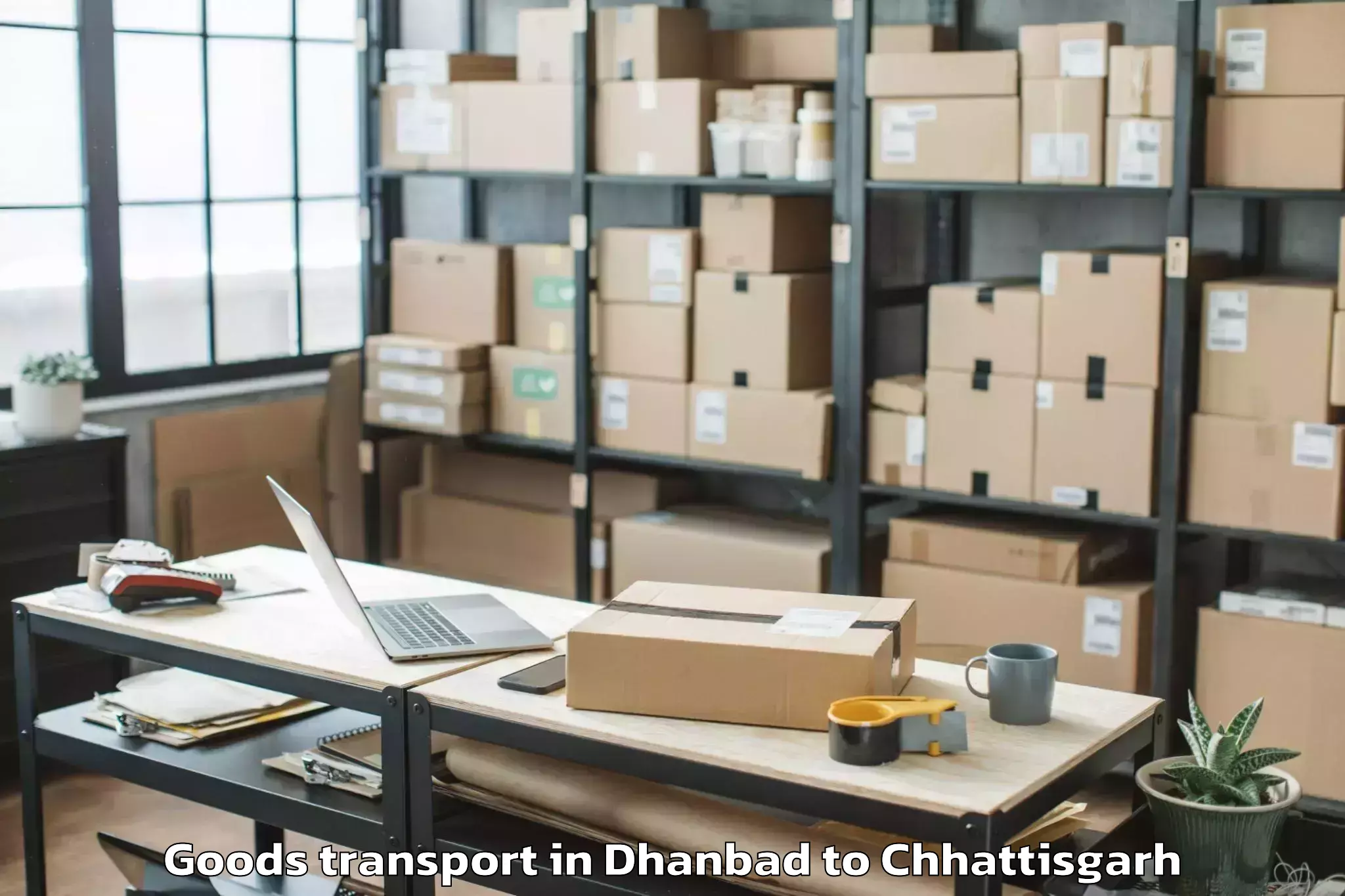 Comprehensive Dhanbad to Bilaspur Goods Transport